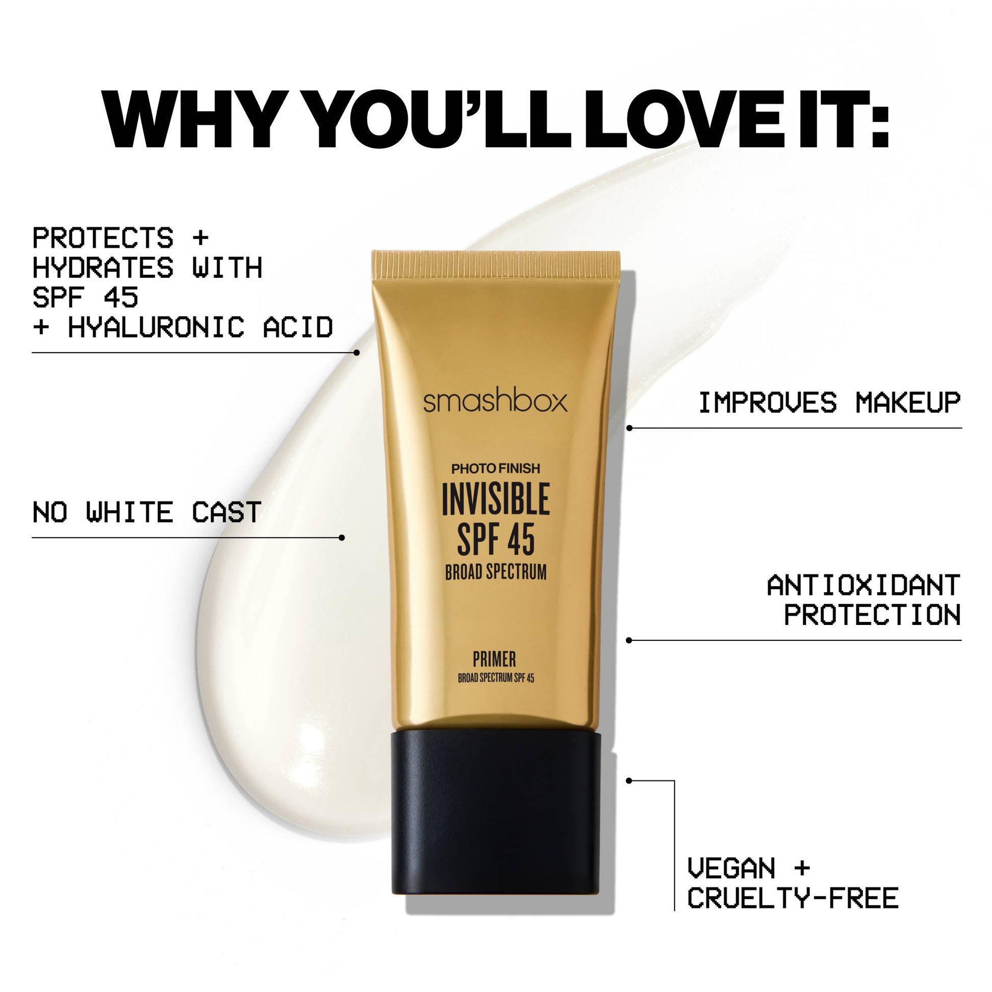Smashbox Photo Finish Invisible SPF 45 Broad Spectrum Primer