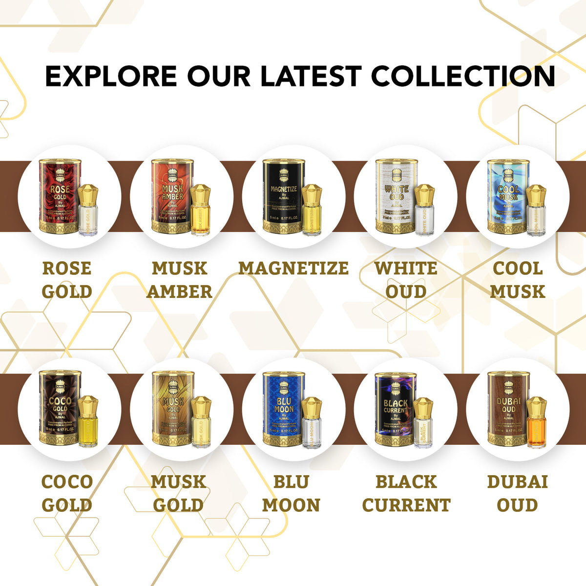 Ajmal India Dubai Oud Attar Concentrated Perfume For Her