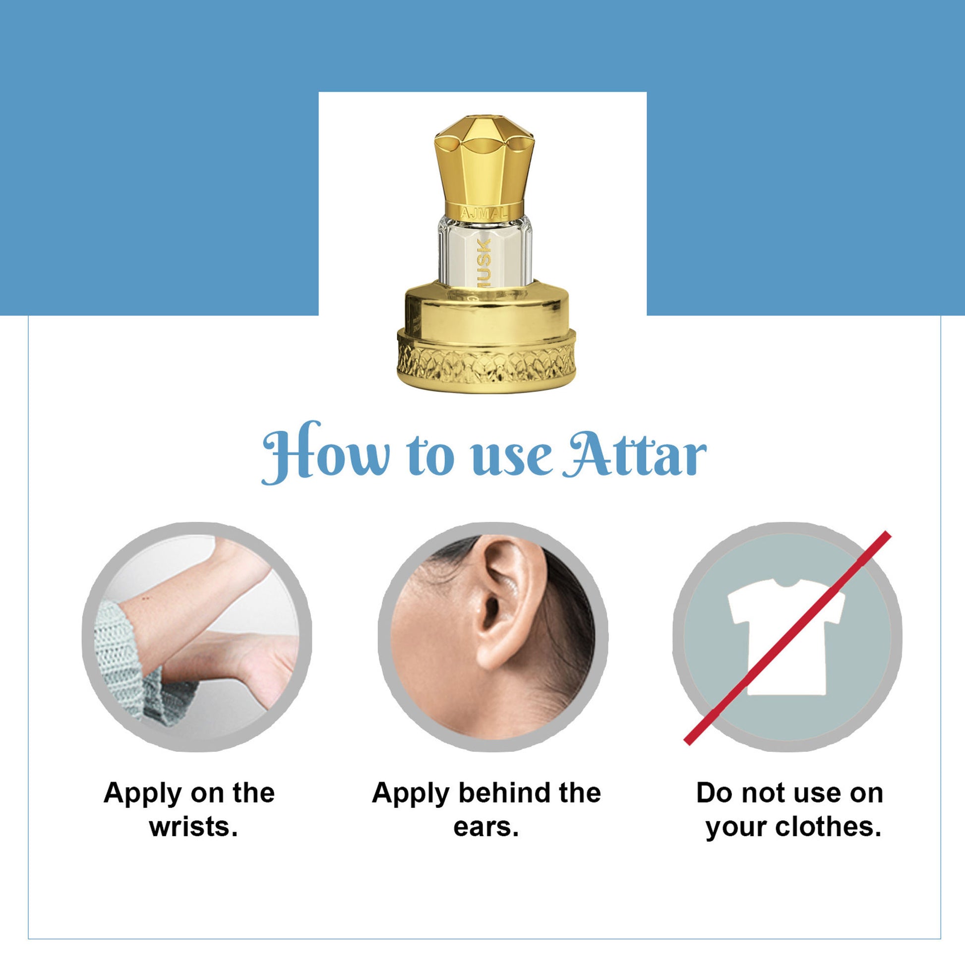 Ajmal India Cool Musk Attar Concentrated Perfume For Her