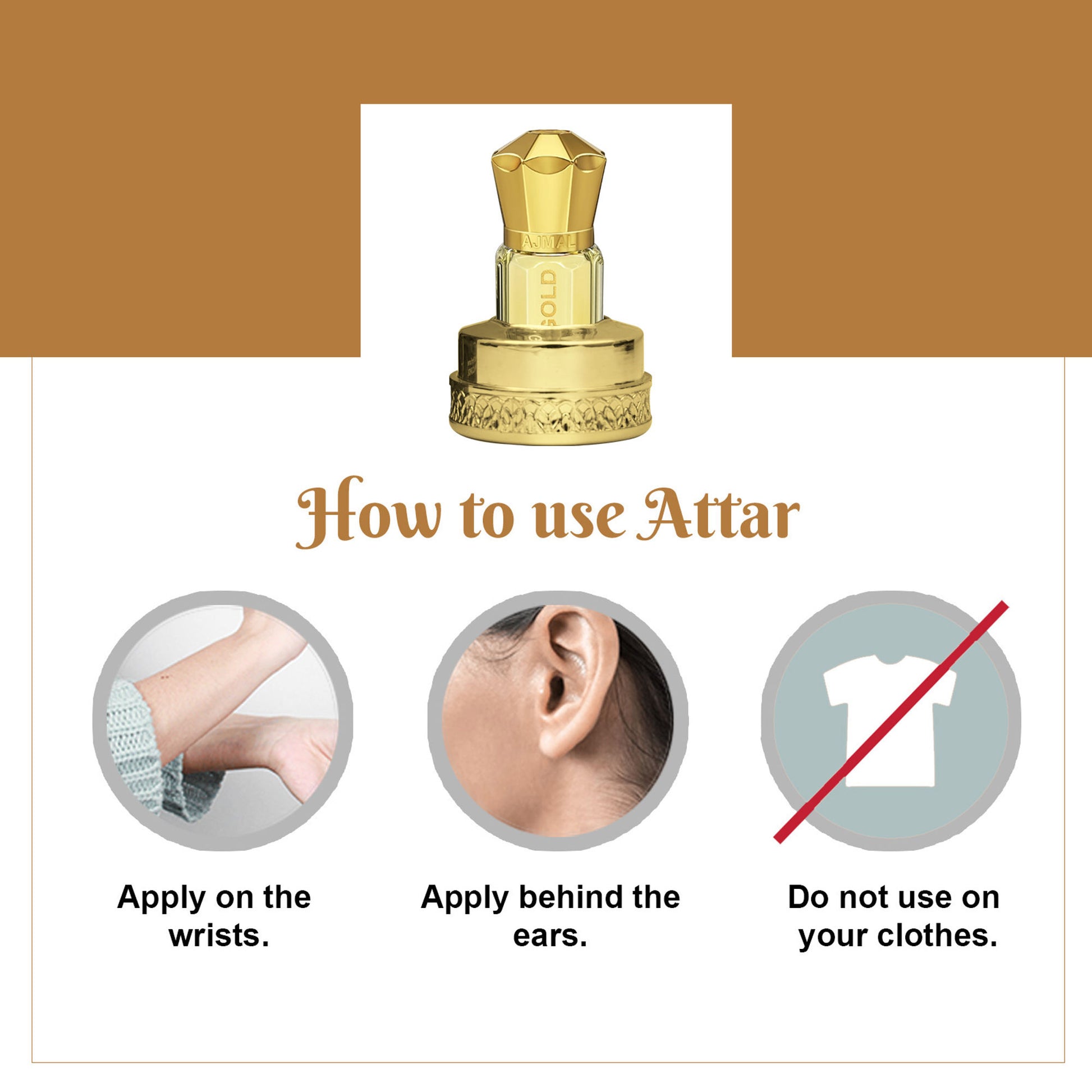 Ajmal India Musk Gold Attar Concentrated Perfume For Her