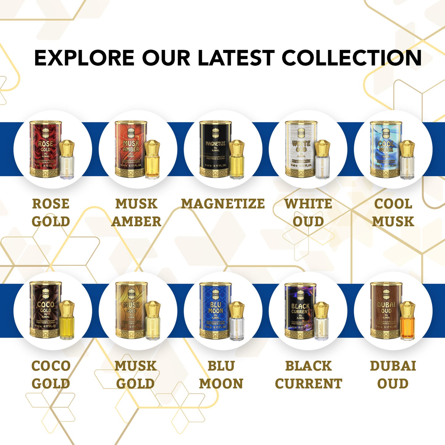 Ajmal India Blu Moon Attar Concentrated Perfume For Her