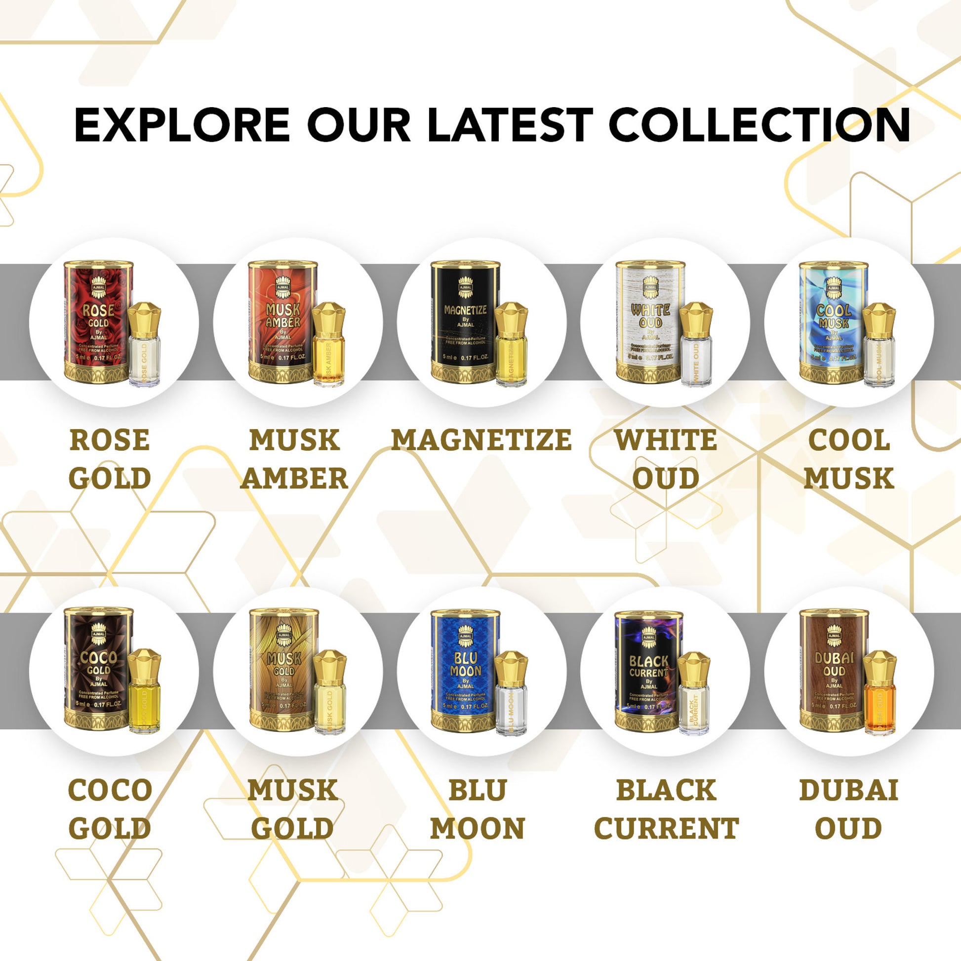 Ajmal India White Oud Attar Concentrated Perfume For Her