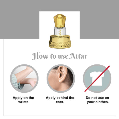 Ajmal India White Oud Attar Concentrated Perfume For Her