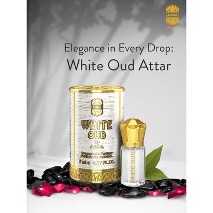 Ajmal India White Oud Attar Concentrated Perfume For Her