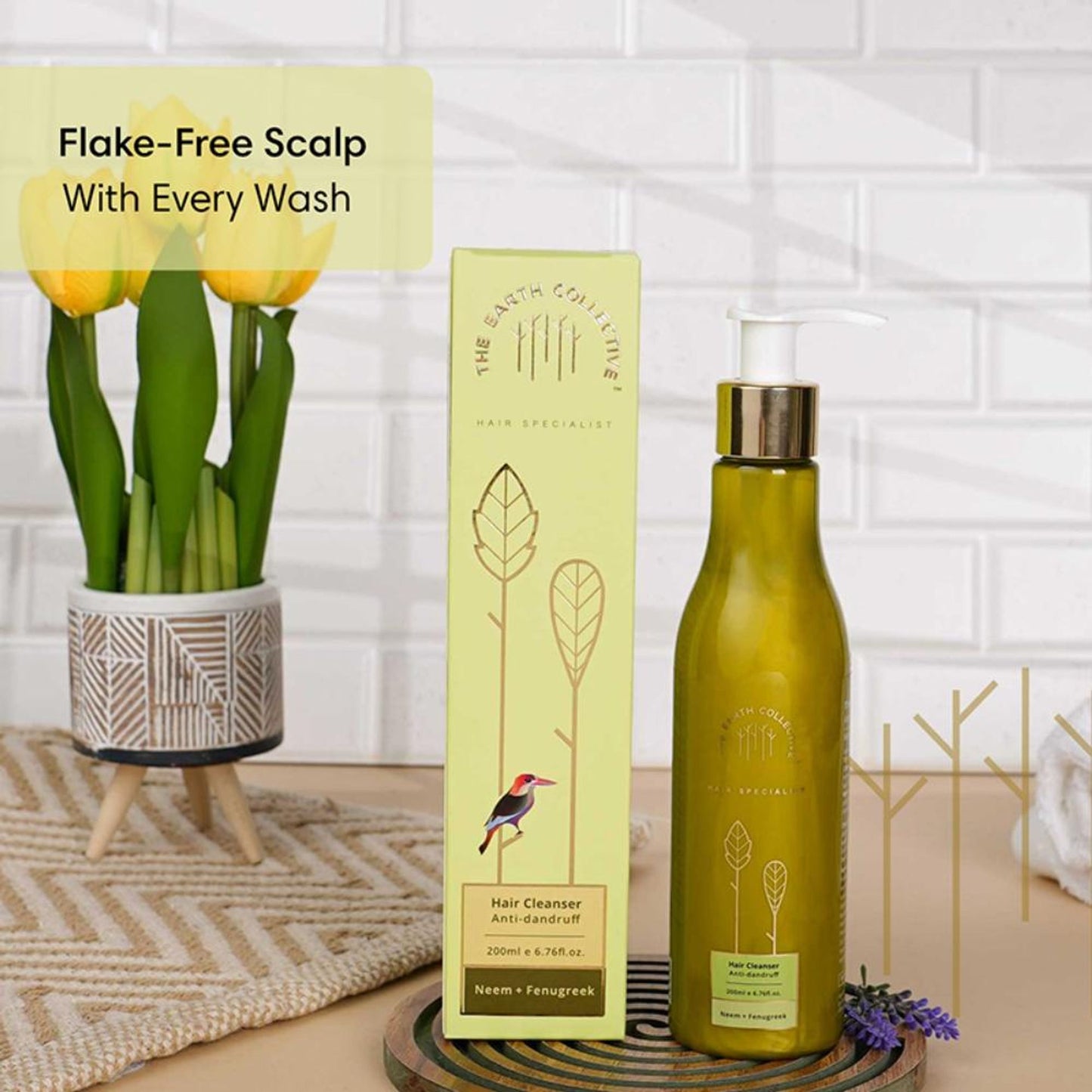 The Earth Collective Hair Cleanser, Anti-Dandruff With Neem & Fenugreek