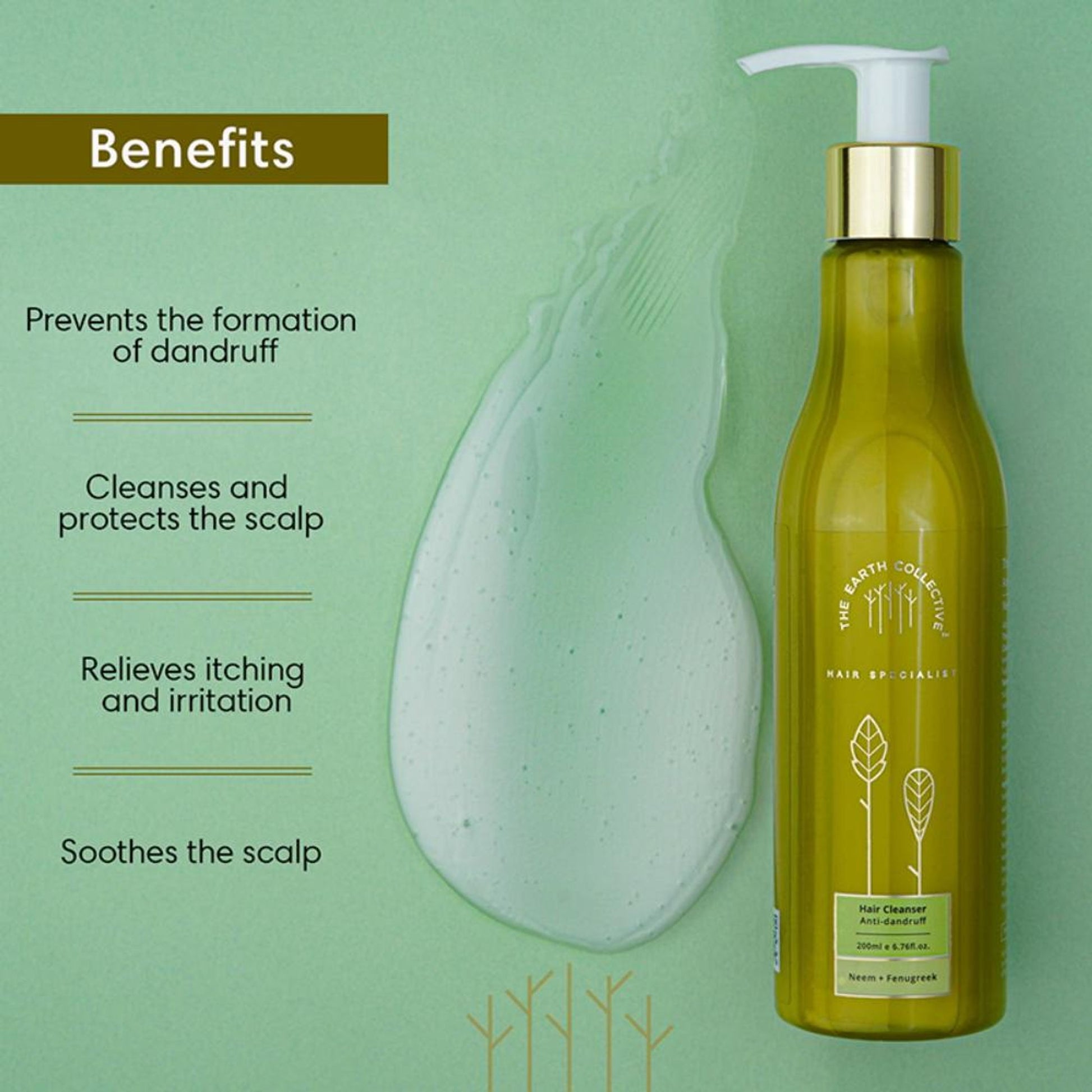 The Earth Collective Hair Cleanser, Anti-Dandruff With Neem & Fenugreek