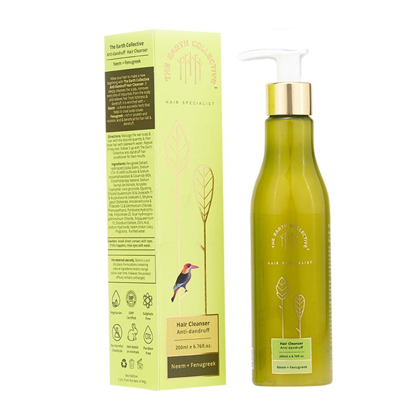 The Earth Collective Hair Cleanser, Anti-Dandruff With Neem & Fenugreek
