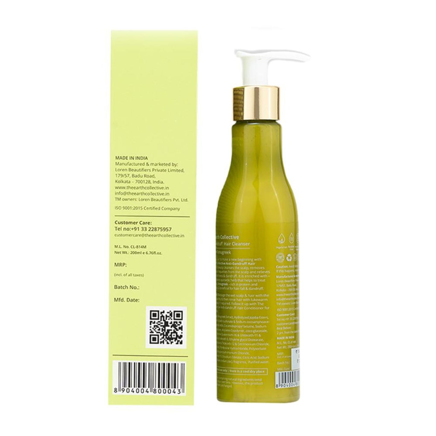 The Earth Collective Hair Cleanser, Anti-Dandruff With Neem & Fenugreek