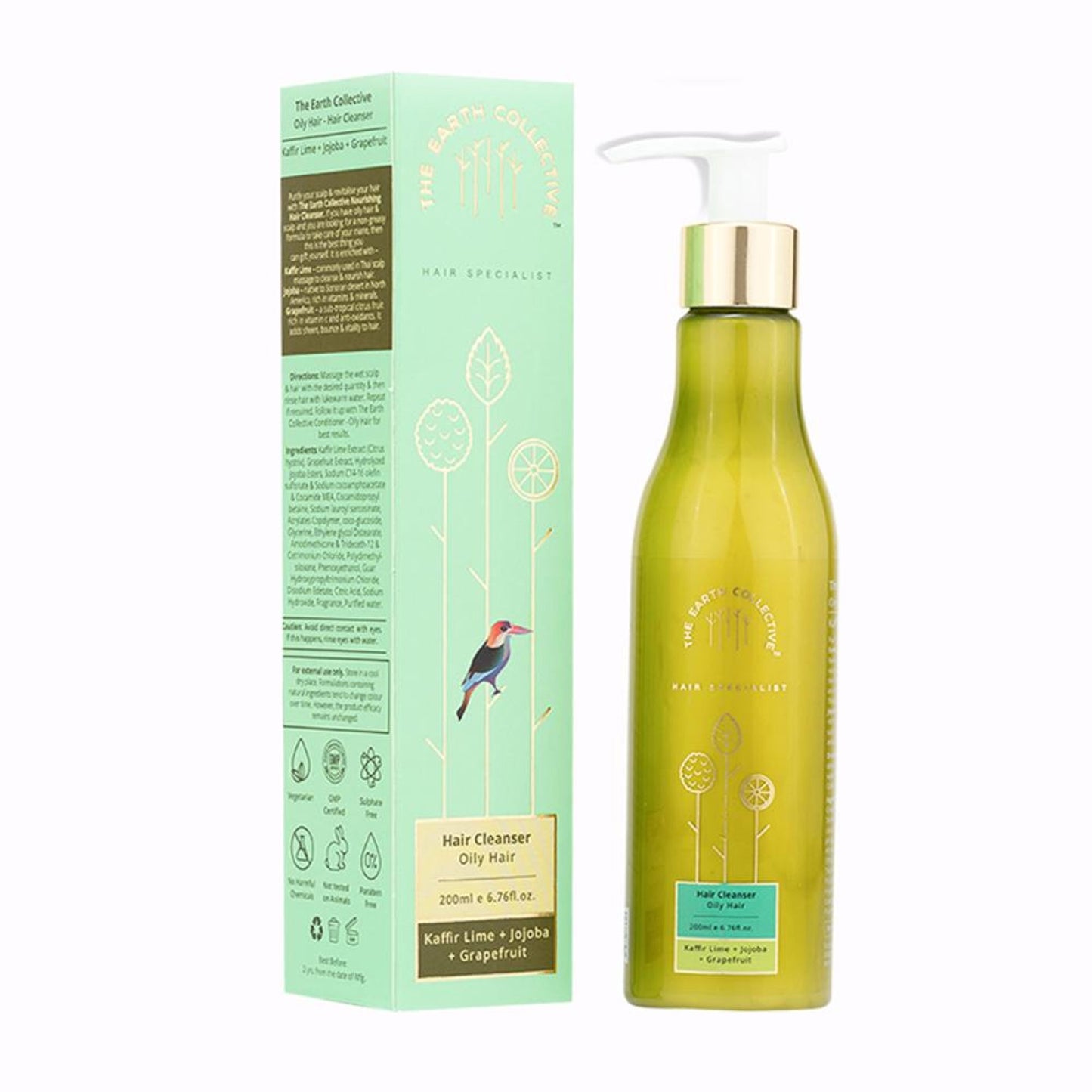 The Earth Collective Hair Cleanser- Oily Hair- Shampoo For Oily Scalp
