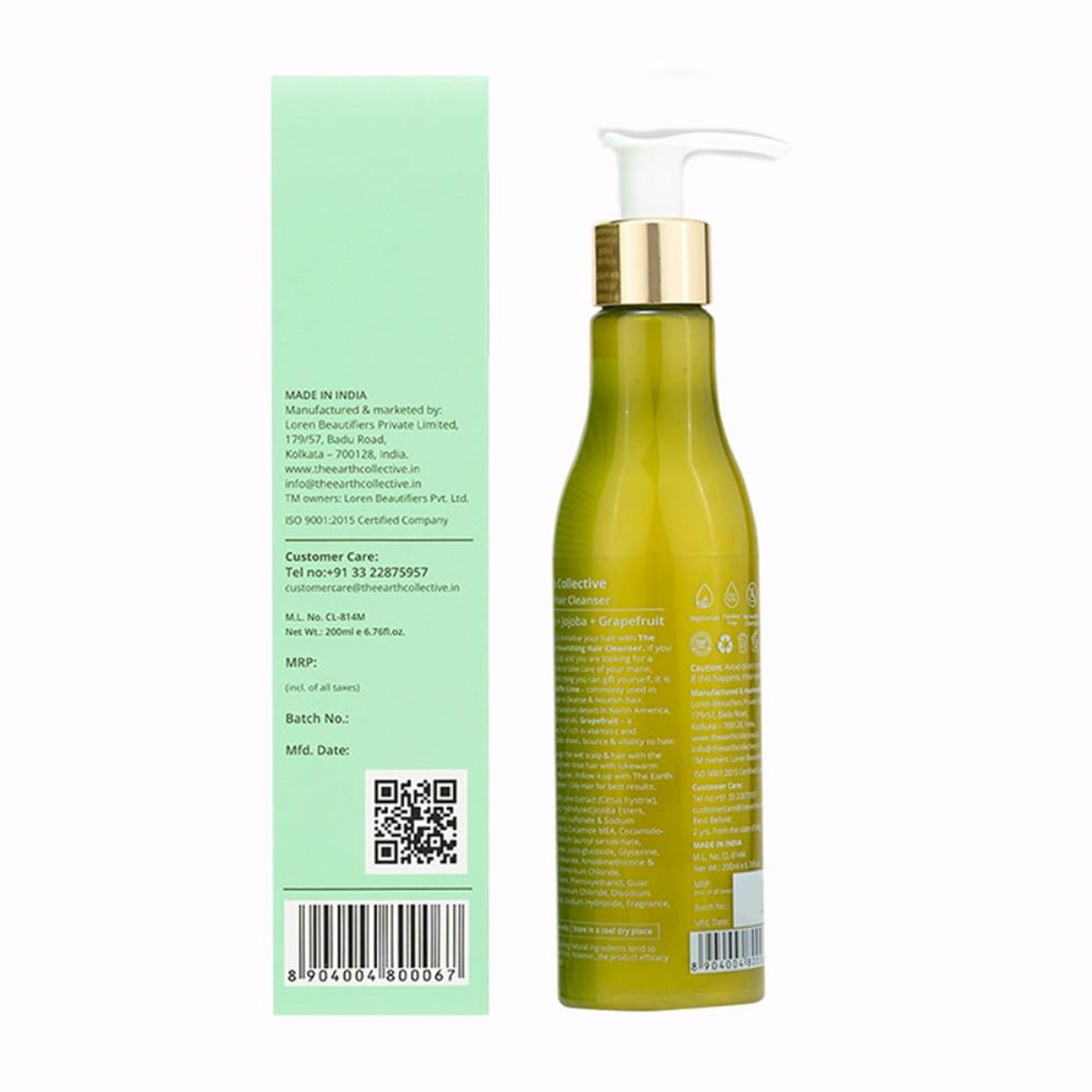 The Earth Collective Hair Cleanser- Oily Hair- Shampoo For Oily Scalp