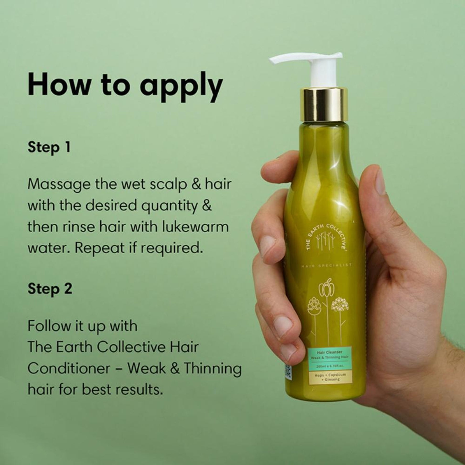 The Earth Collective Hair Cleanser For Weak & Thinning Hair