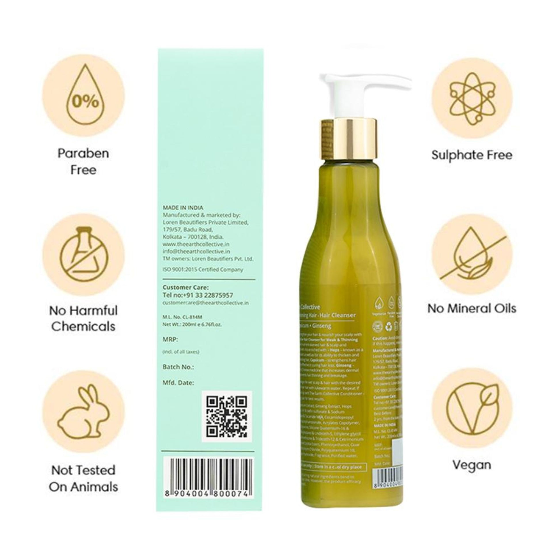 The Earth Collective Hair Cleanser For Weak & Thinning Hair