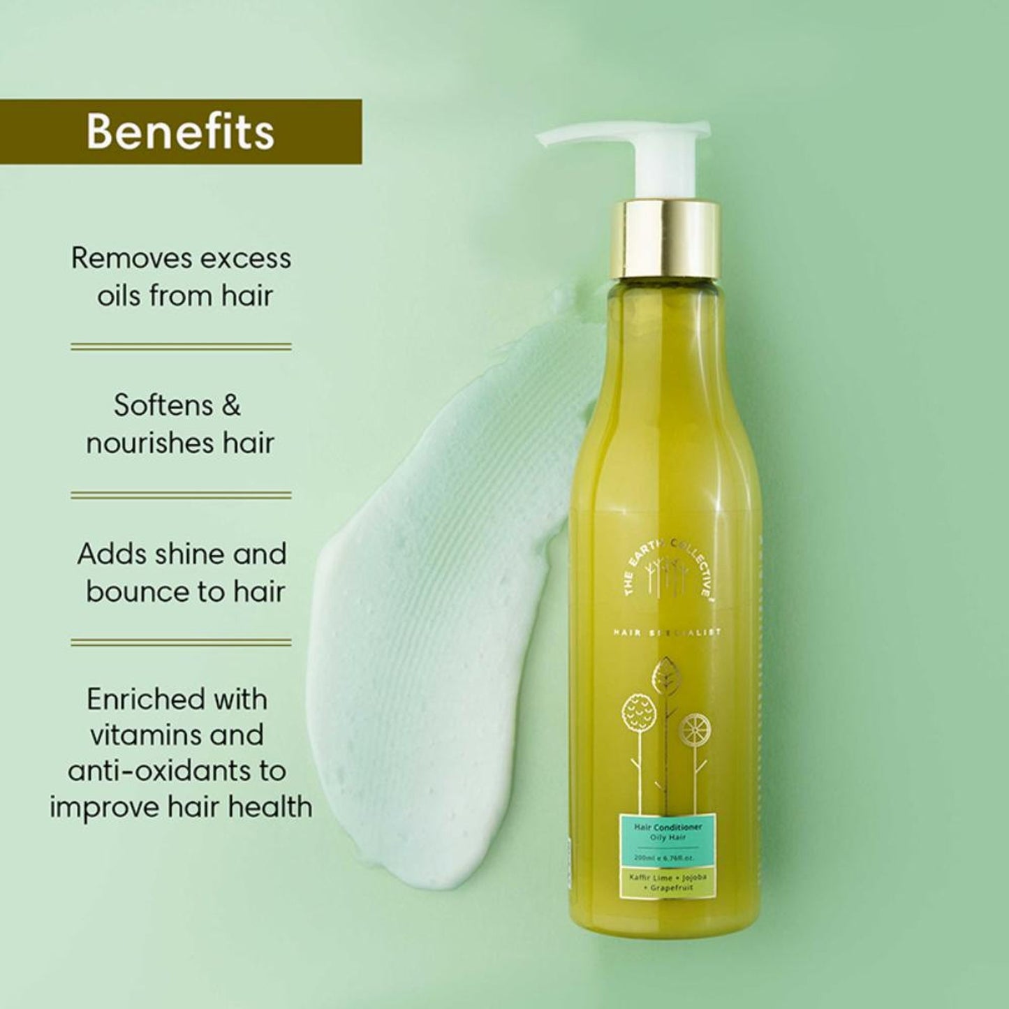 The Earth Collective Hair Conditioner- Oily Hair - For Oily Scalp