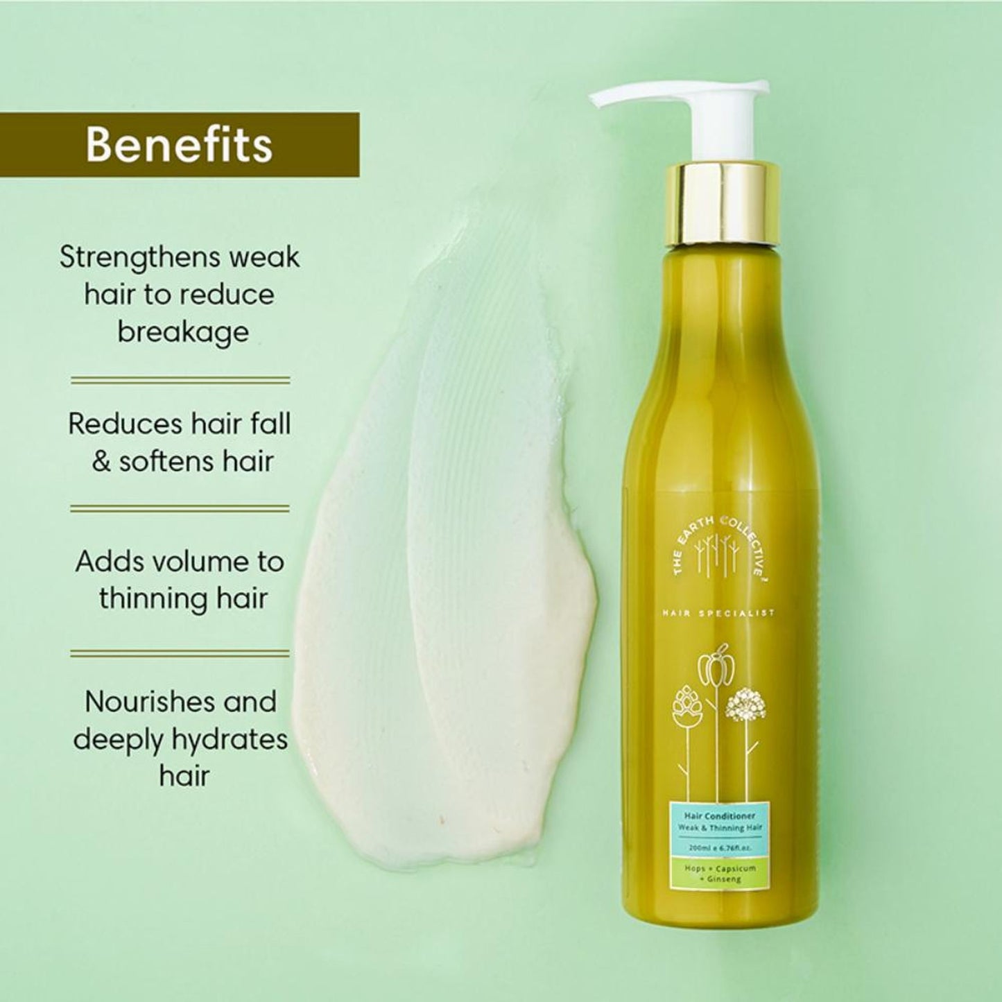 The Earth Collective Hair Conditioner, Weak & Thinning Hair