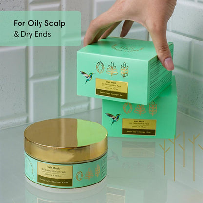 The Earth Collective Hair Mask- Oil Control Mud Pack- Kaolin Clay Hair Mask For Oily Scalp