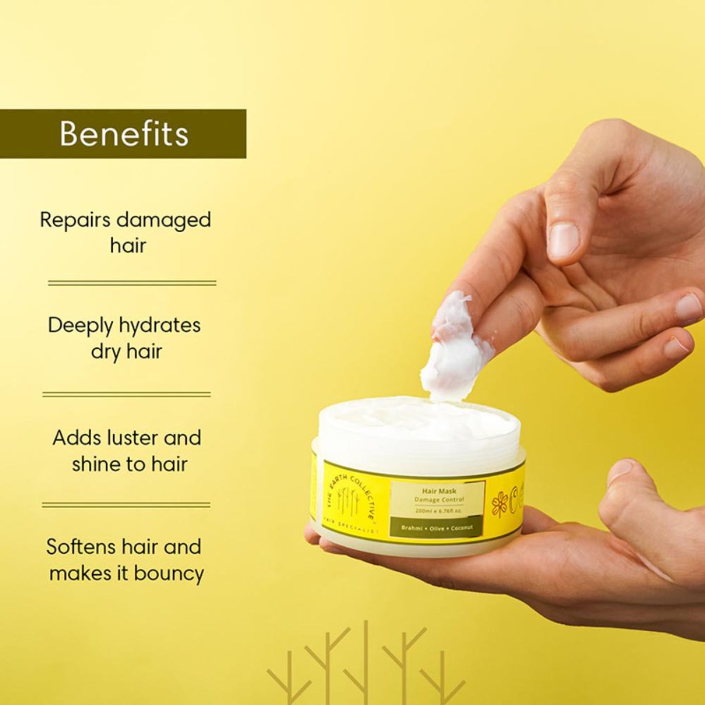 The Earth Collective Hair Mask- Damage Control- Repairs Dry Hair