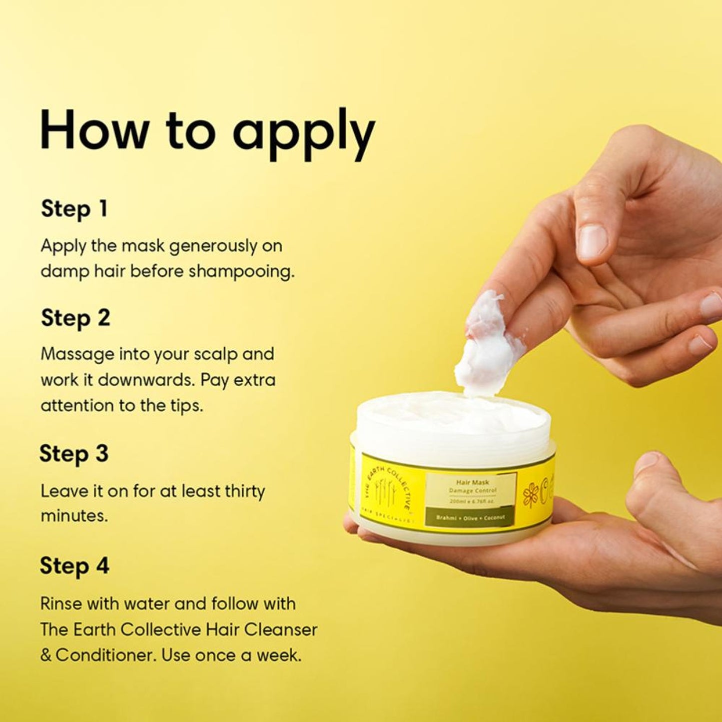 The Earth Collective Hair Mask- Damage Control- Repairs Dry Hair