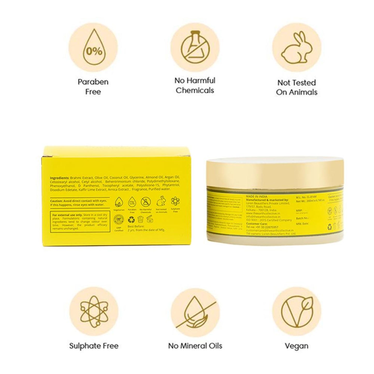 The Earth Collective Hair Mask- Damage Control- Repairs Dry Hair