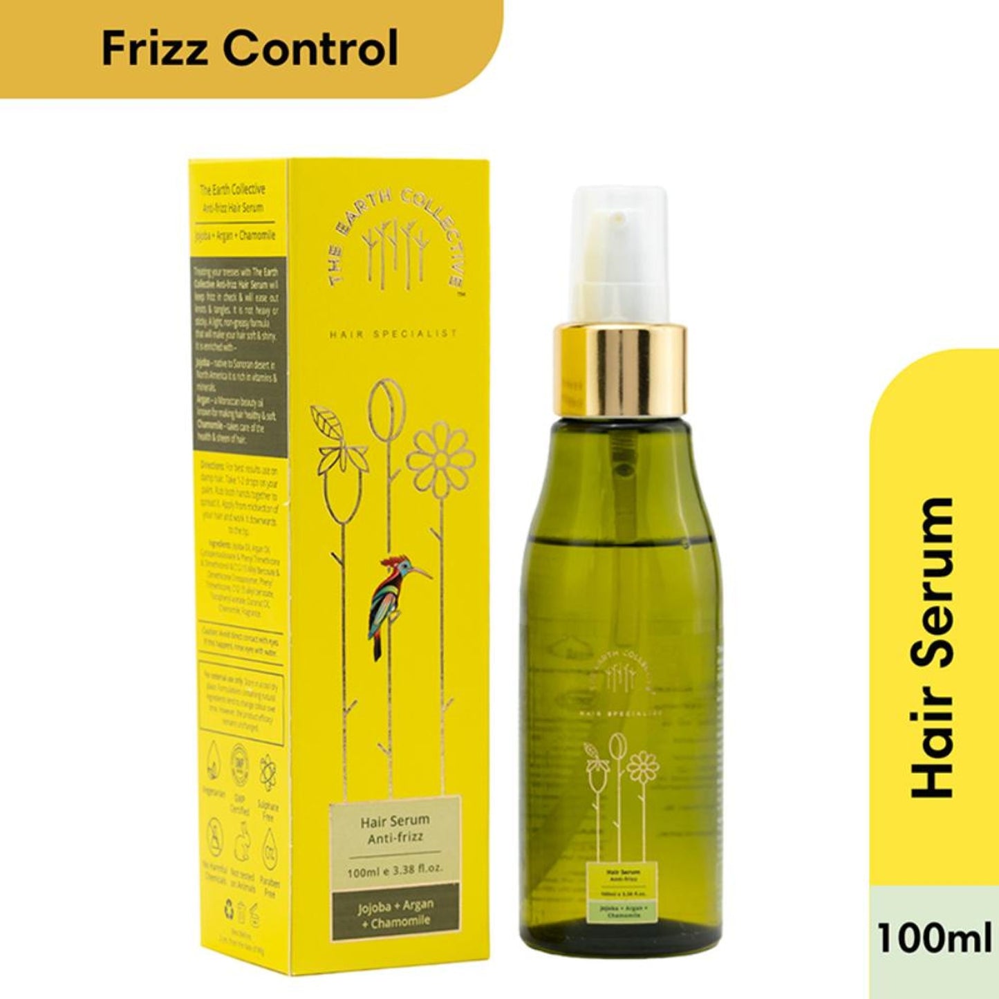 The Earth Collective Hair Serum, Anti-frizz