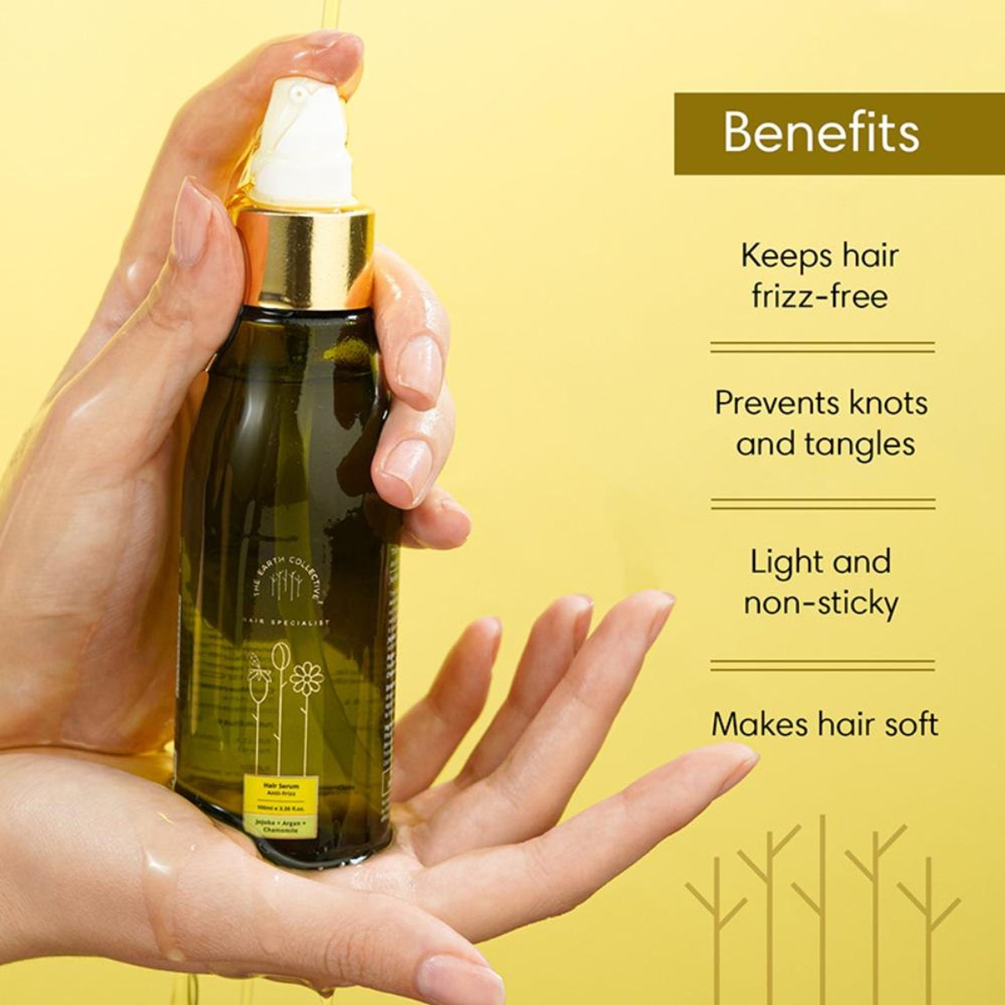 The Earth Collective Hair Serum, Anti-frizz