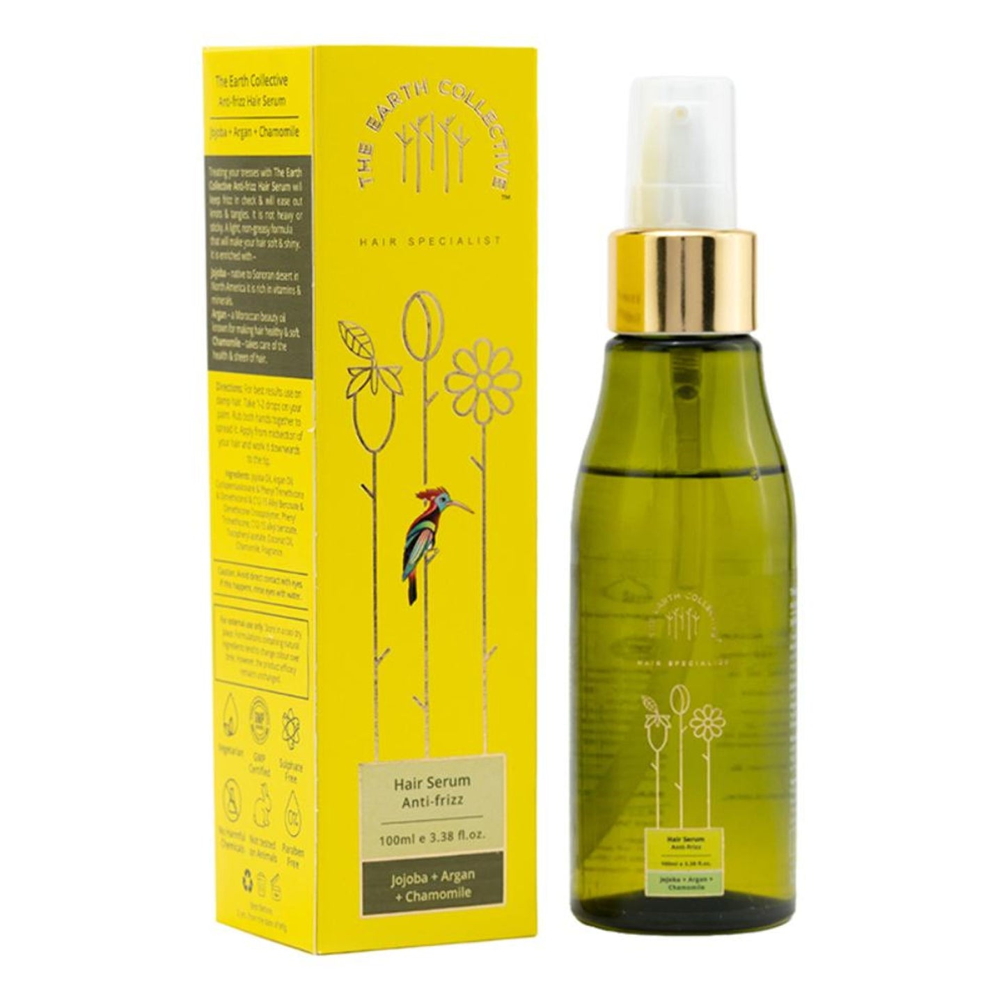The Earth Collective Hair Serum, Anti-frizz