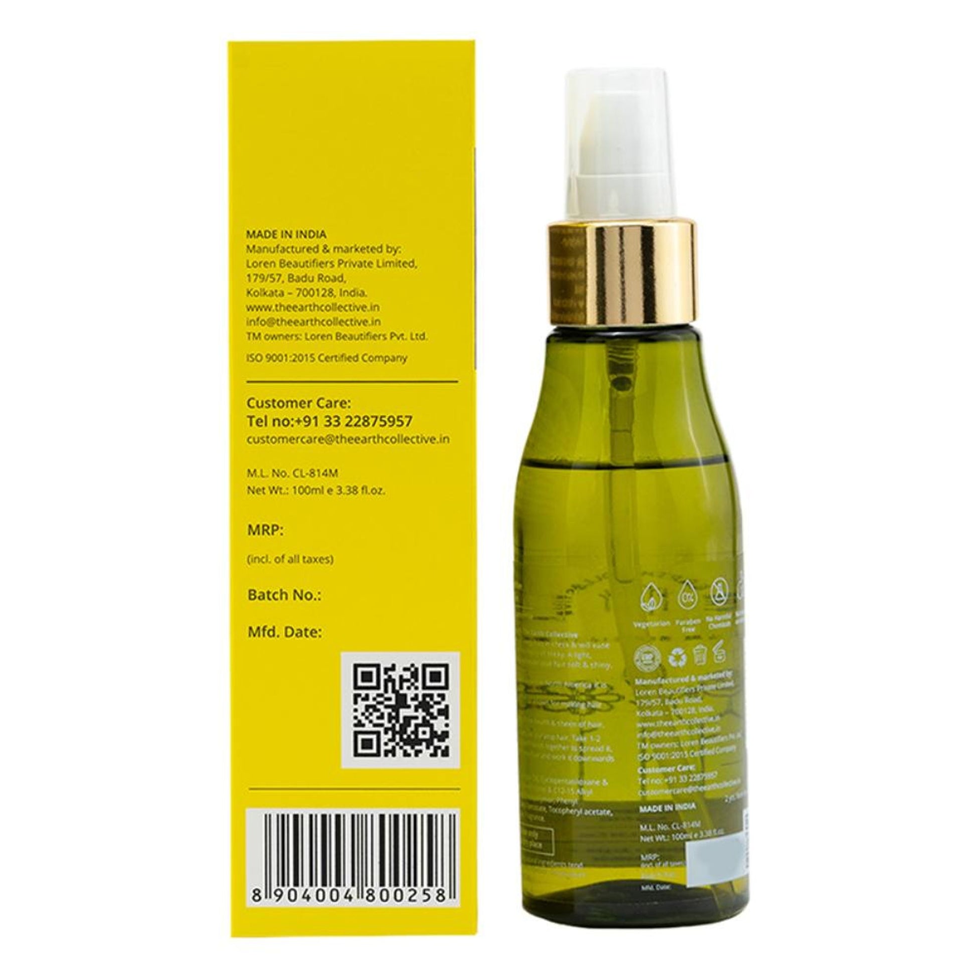 The Earth Collective Hair Serum, Anti-frizz