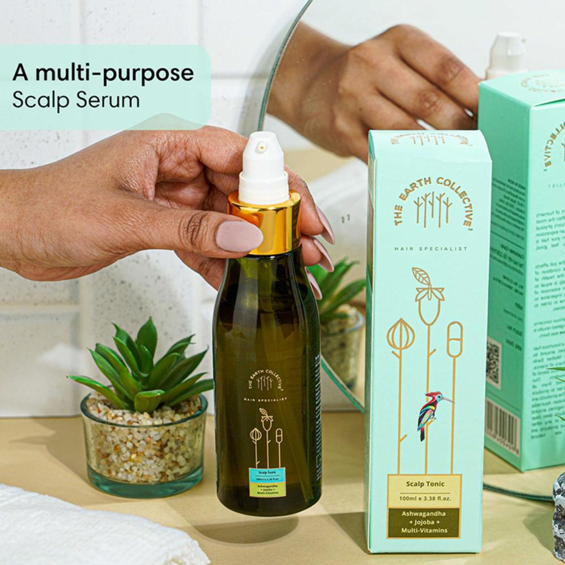 The Earth Collective Scalp Tonic ith Niacinamide- Hydrating & Nourishing Scalp Serum