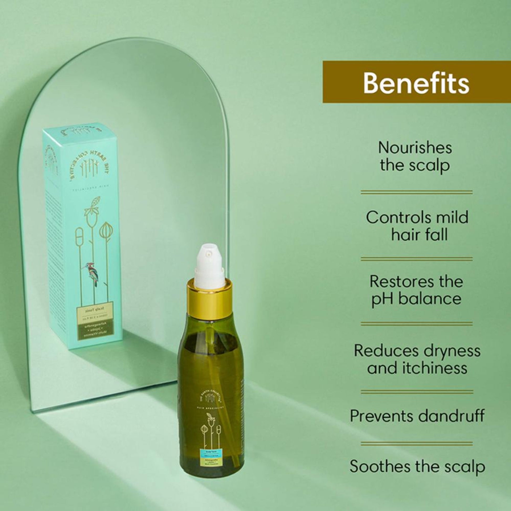 The Earth Collective Scalp Tonic ith Niacinamide- Hydrating & Nourishing Scalp Serum