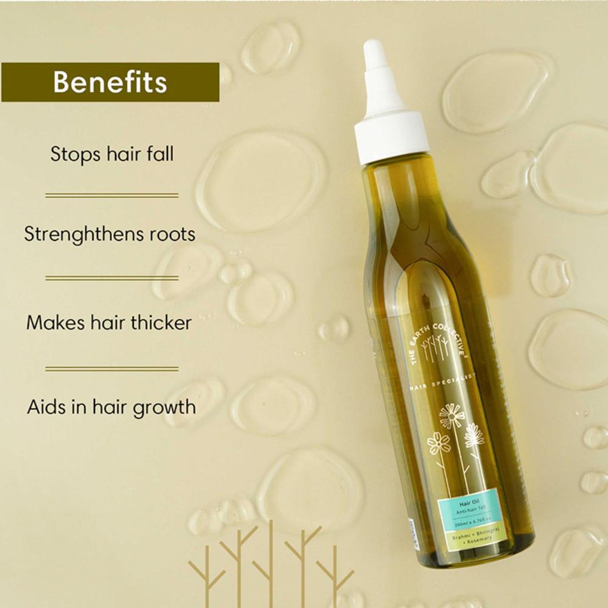 The Earth Collective Anti Hair Fall Hair Oil With Rosemary, Bhringraj & Brahmi