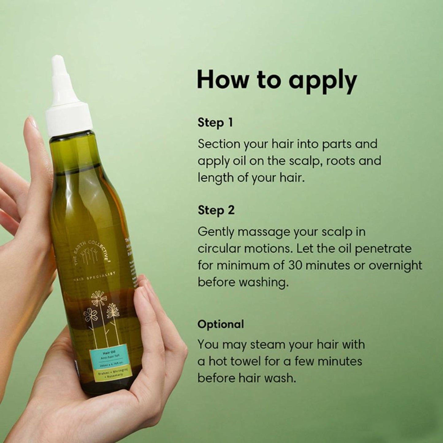 The Earth Collective Anti Hair Fall Hair Oil With Rosemary, Bhringraj & Brahmi