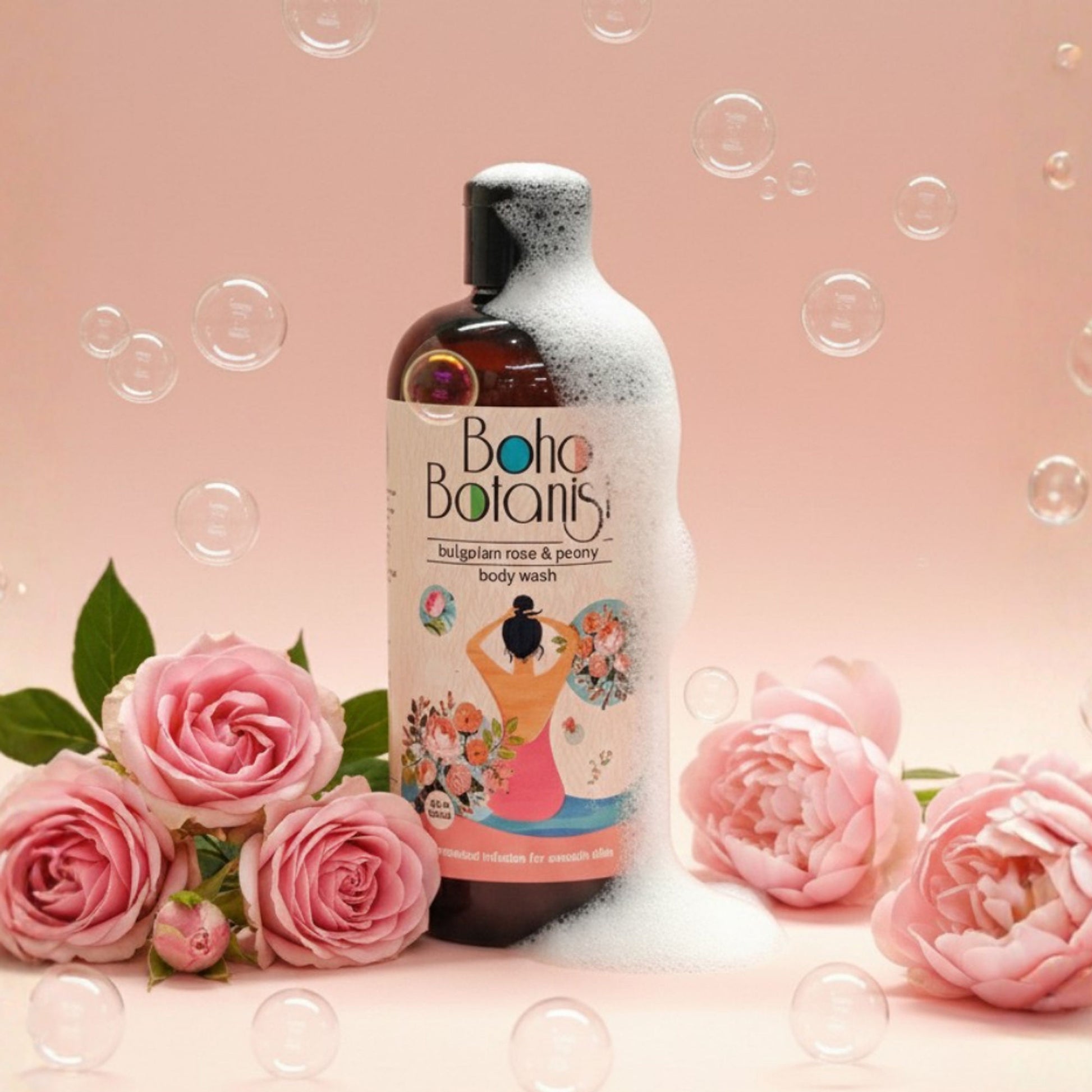 Boho Botanist Bulgarian Rose & Peony Body Wash