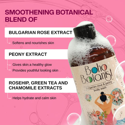 Boho Botanist Bulgarian Rose & Peony Body Wash