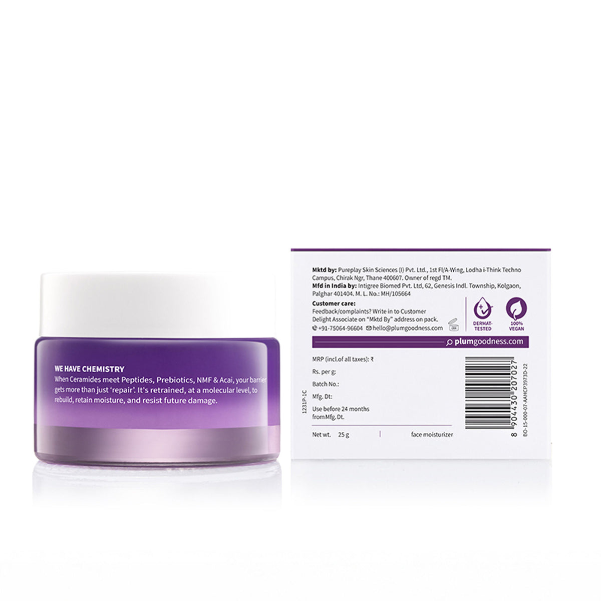 Plum Cerasense Moisturizer for Instant Barrier Repair & 72-Hr Moisturization