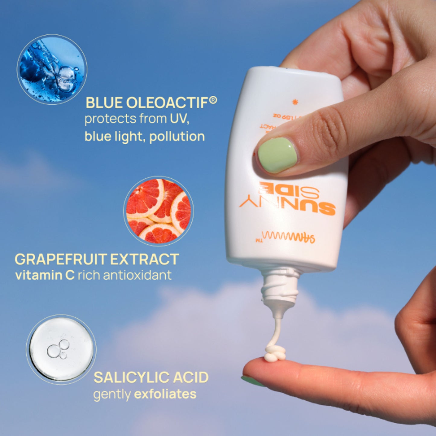 Sammmm Sunnyside Sun Protection Gel Cream With SPF 50+ PA++++