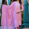 Dhiyona VA Women'sEthnic Motifs Printed Mirror Work Pure Cotton Kurta With Trouser & Dupatta