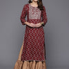 Dhiyona IE Geometric Printed Mirror Work Kurta