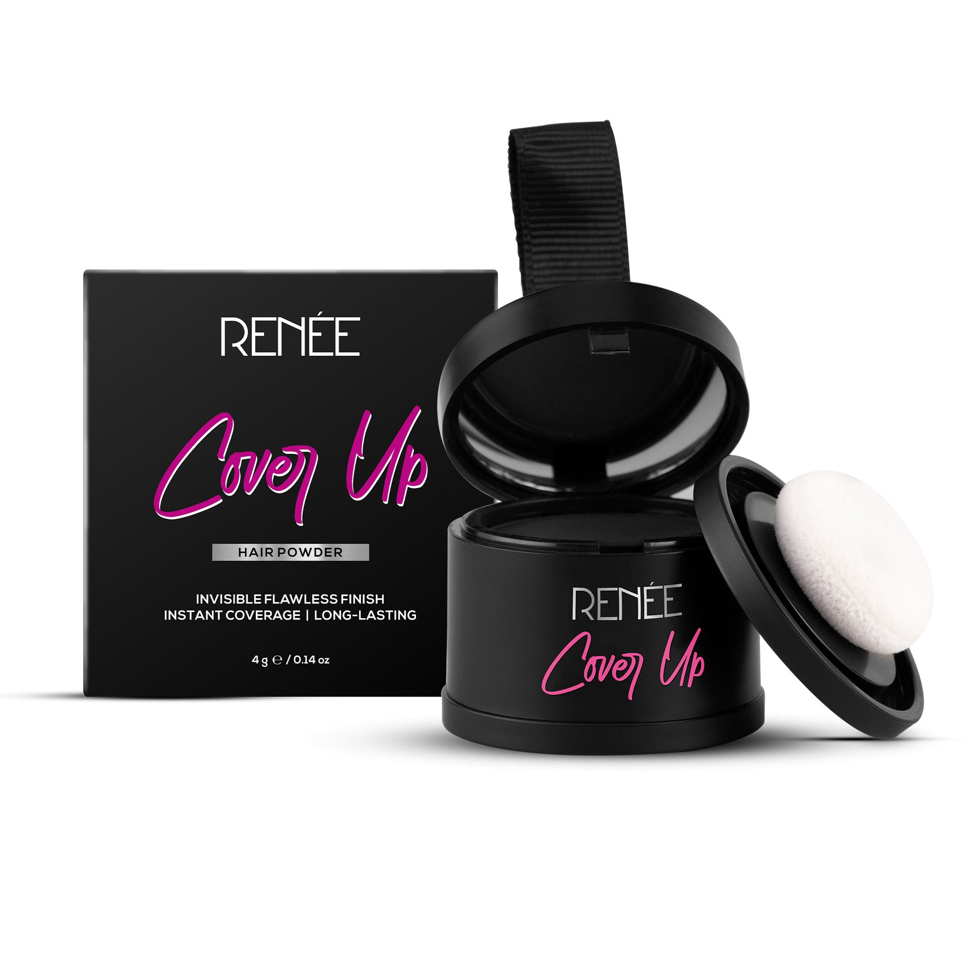 RENEE Cover-Up Hair Powder For Men & Women, For Instant Grey Hair Coverage & Root Touch-Up - Dark Grey