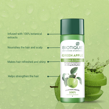 Biotique Bio Green Apple Fresh Daily Purifying Shampoo & Conditioner