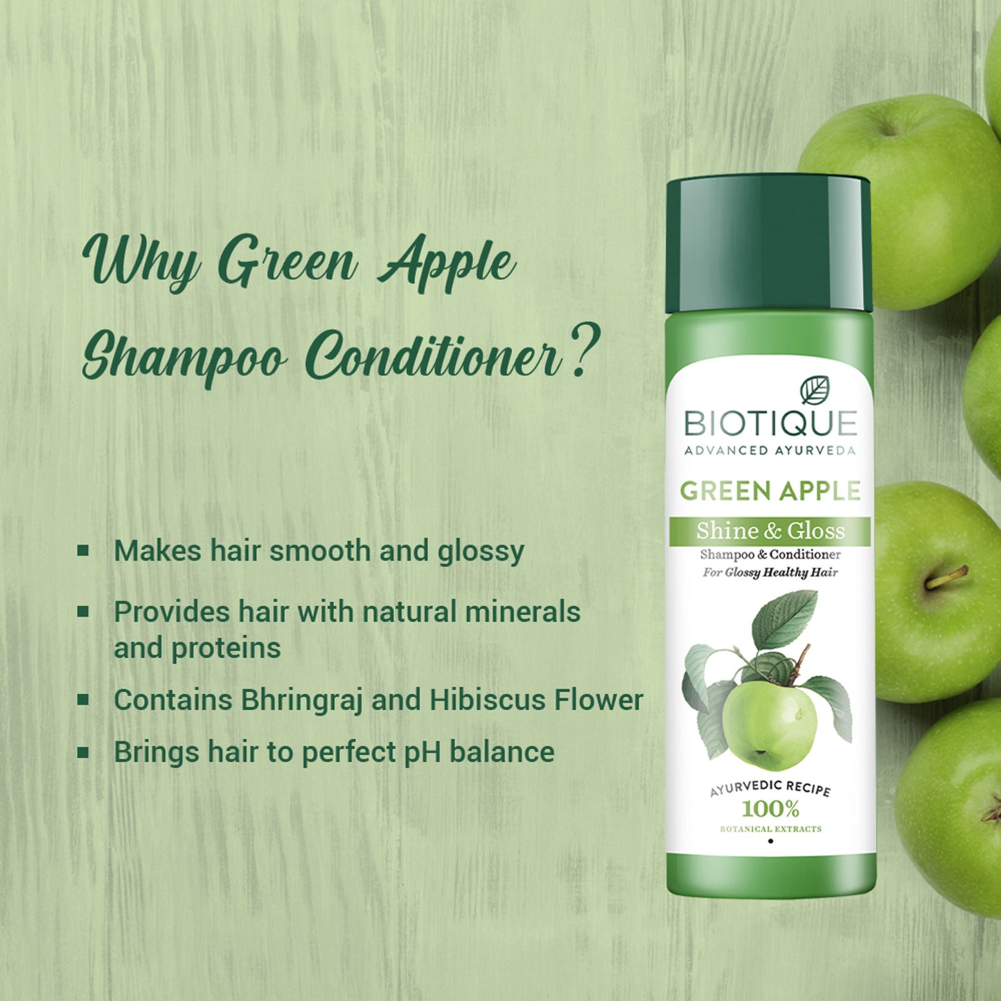 Biotique Bio Green Apple Fresh Daily Purifying Shampoo & Conditioner