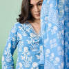 Dhiyona SN Women's Printed & Embroidered Pure Cotton Straight Kurta With Trouser & Dupatta Set