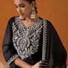 Indyancart IE Women Embroidered Regular Thread Work Kurta with Trousers & With Dupatta