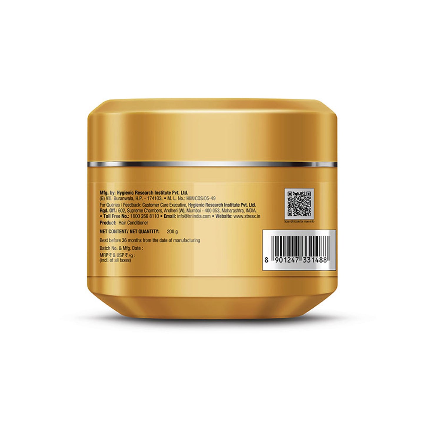 Streax Serum Shine Paraben Free Mask For Dull, Dry & Frizzy Hair