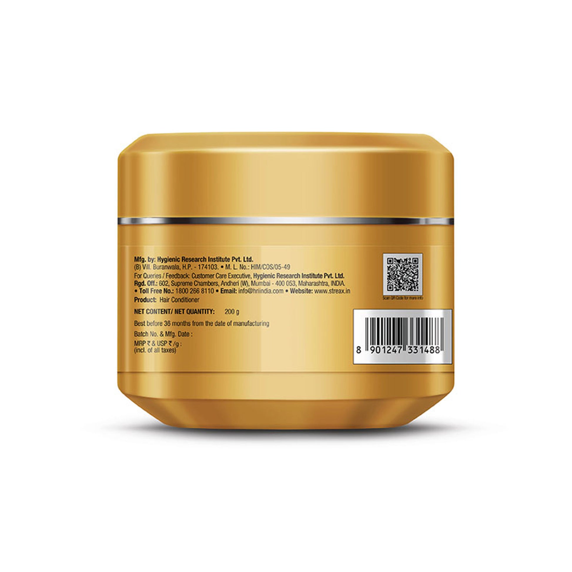Streax Serum Shine Paraben Free Mask For Dull, Dry & Frizzy Hair