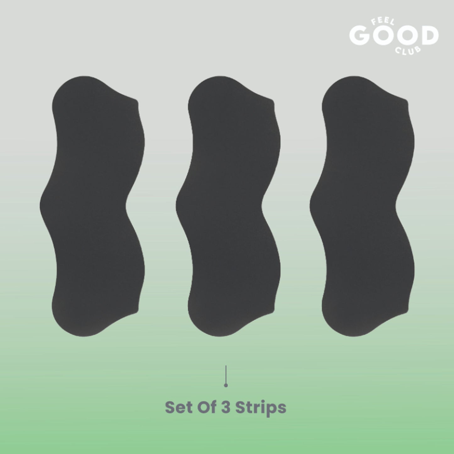 Feel Good Club Pack Of 3 Nose Strips For Skin Pore Cleansing Exfoliation With Charcoal & Aloe Vera
