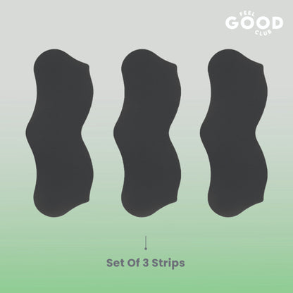 Feel Good Club Pack Of 3 Nose Strips For Skin Pore Cleansing Exfoliation With Charcoal & Aloe Vera