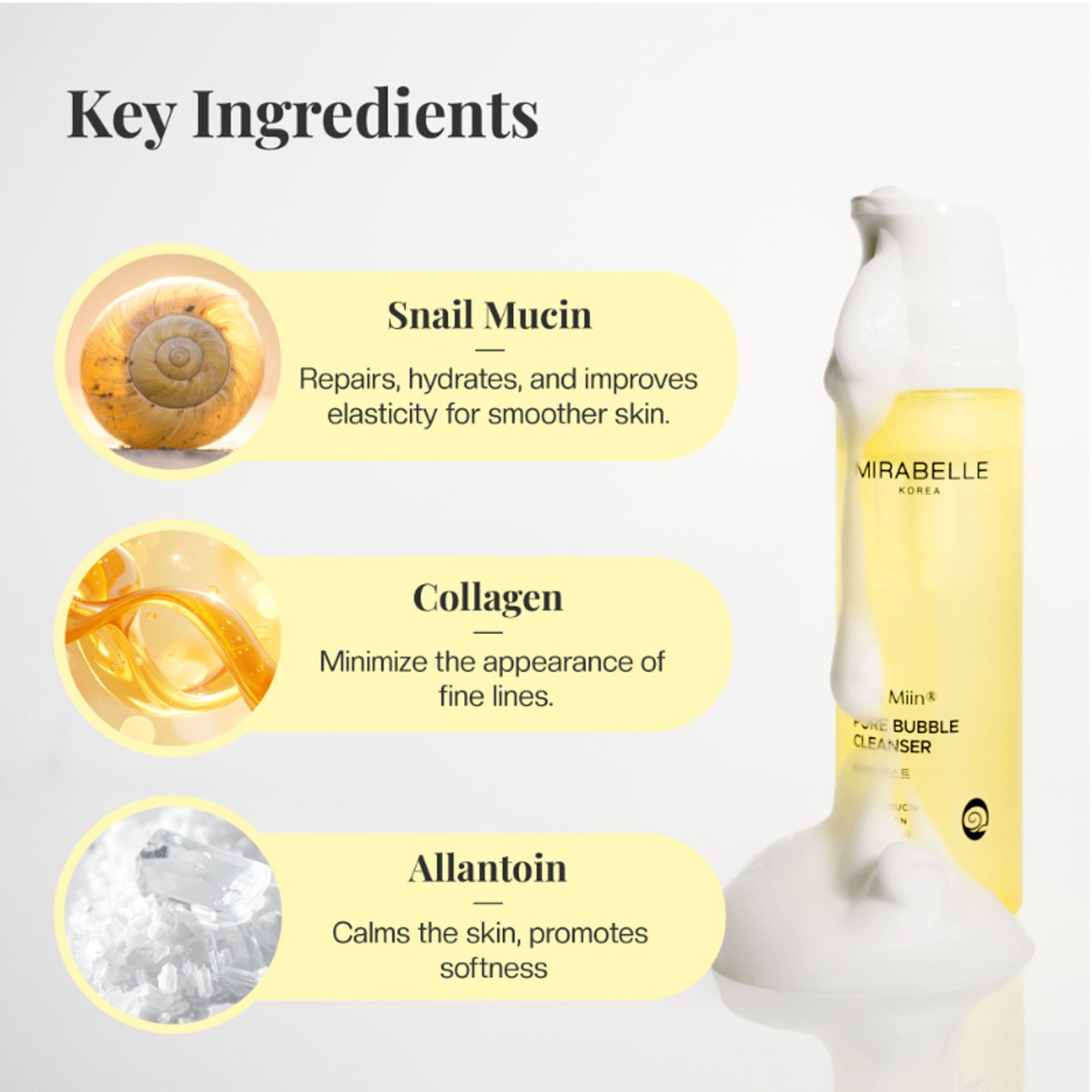 Mirabelle Korea Snail Bubble Cleanser