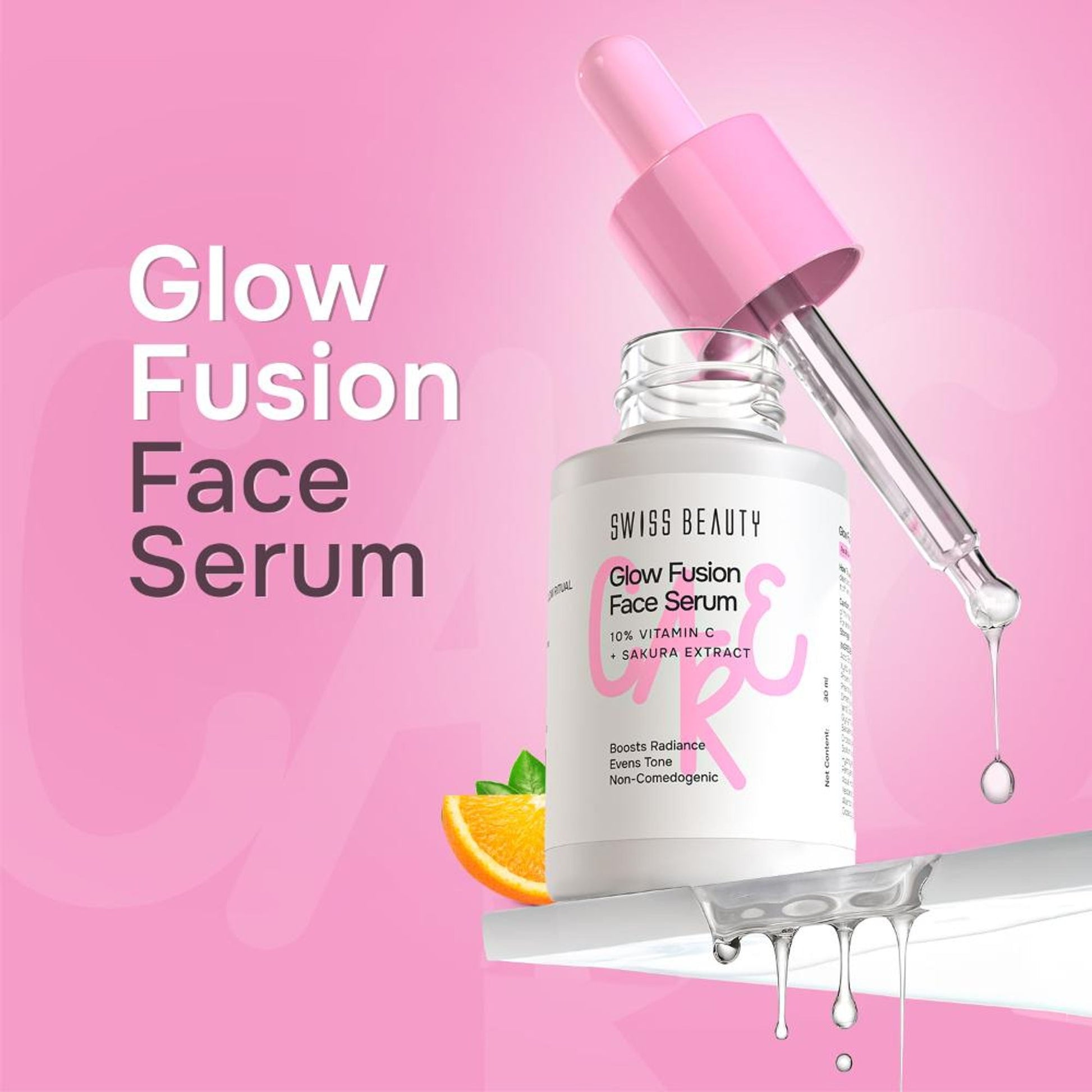 Swiss Beauty Care Glow Fusion Face Serum - 10% Vitamin C & Sakura Extract