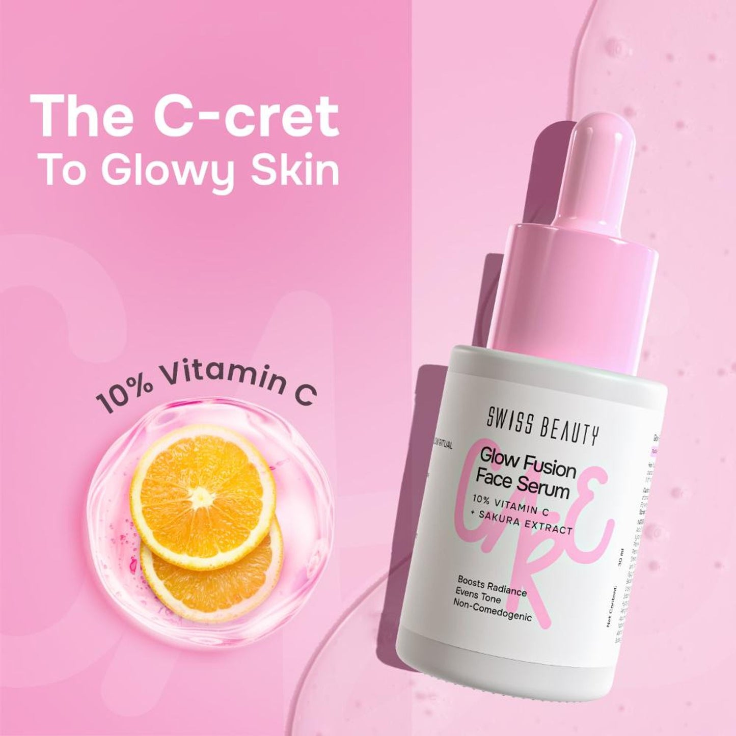 Swiss Beauty Care Glow Fusion Face Serum - 10% Vitamin C & Sakura Extract