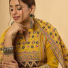 Dhiyona IE Women rinted Panelled Pure Cotton Kurta with Trousers & With Dupatta