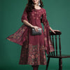 Dhiyona IE Floral Printed Pure Cotton Kurta with Trousers & Dupatta